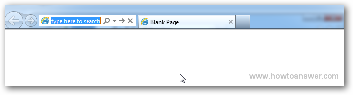 Example of a search through Internet Explorer search window