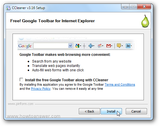 Gratis Google Toolbar untuk Internet Explorer