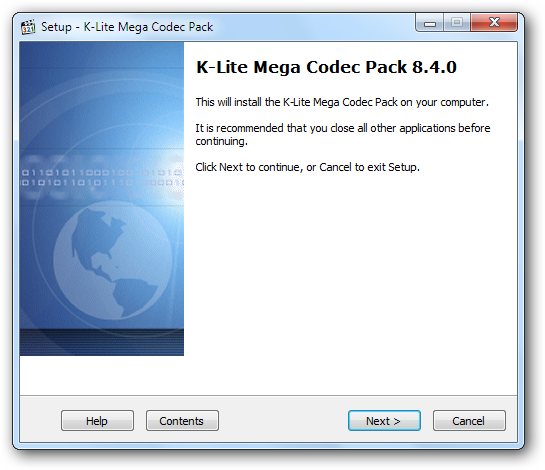 K-Lite Mega Codec Pack setup