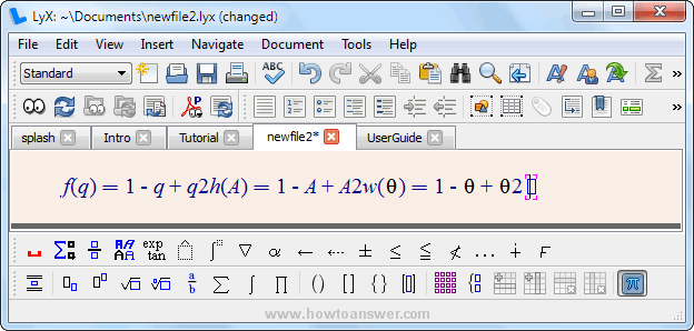 LyX Math Editor