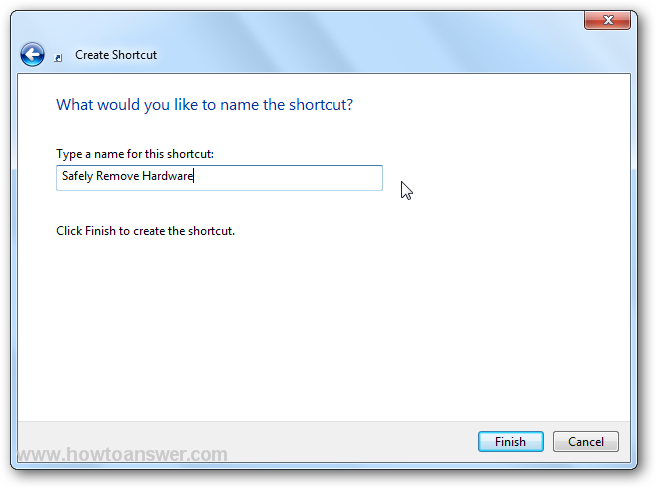 Giving a name to this shortcut