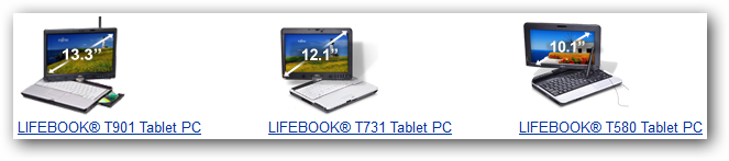 Fujitsu Lifebook tablet pcs