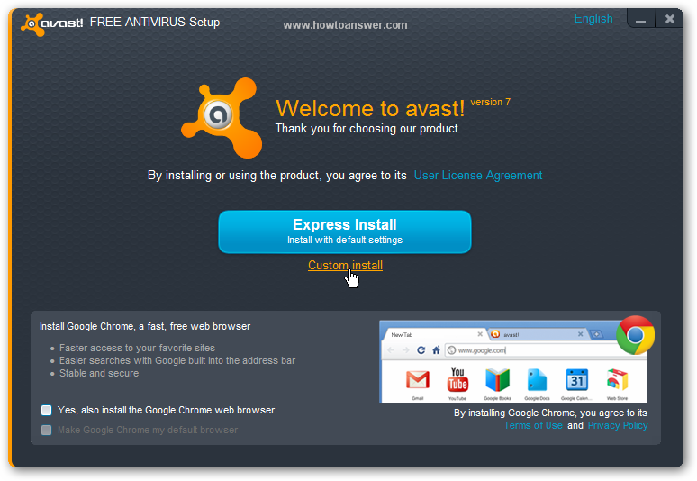 installation gratuite du logiciel antivirus avast