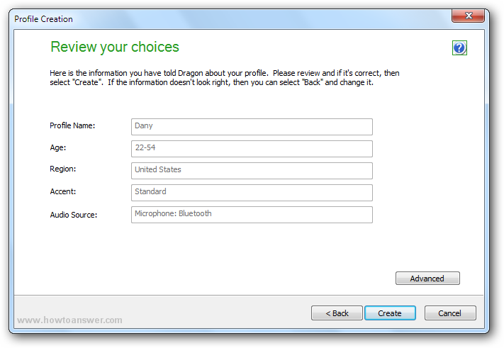 Review your choices