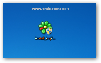 Install ICQ setup file on a Windows desktop