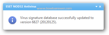 Virus signature database successfully updated