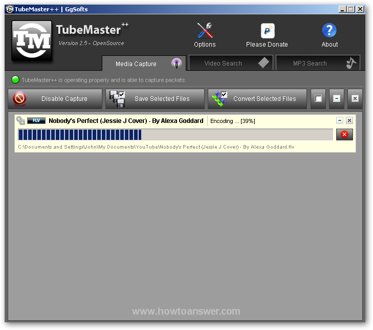 Converting a flash file using TubeMaster