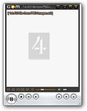 AVI file playing in GOM Player