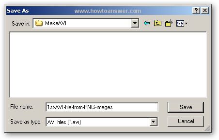 Give a name to the AVI file
