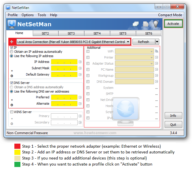 NetSetMan order of steps when you manage a profile