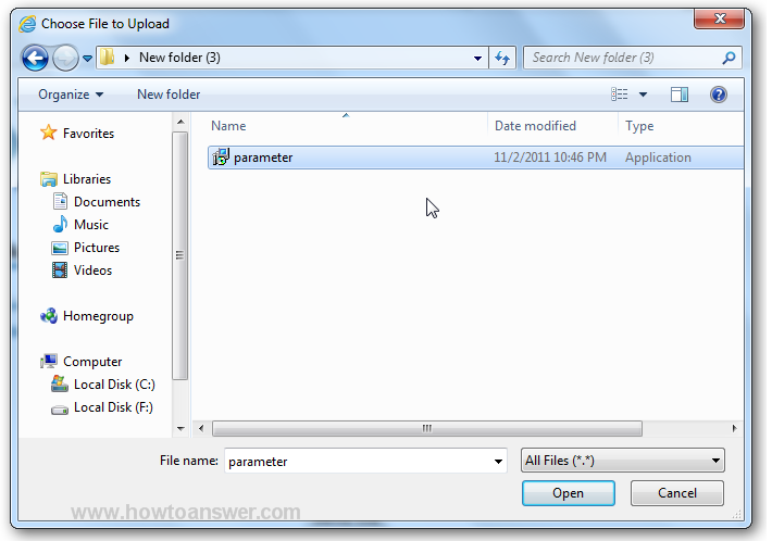 Choose file to Upload