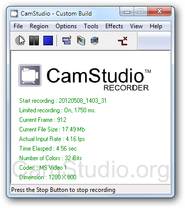 CamStudio recording in Windows 7