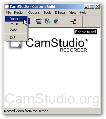 Record with CamStudio