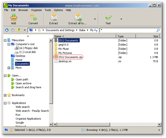 Zip archive has been created