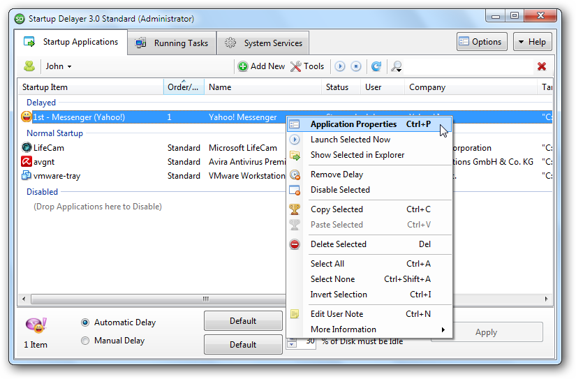 Accessing Application Properties in Startup Delayer